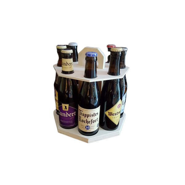 Carrousel bois 8 bières trappistes belges et hollandaises