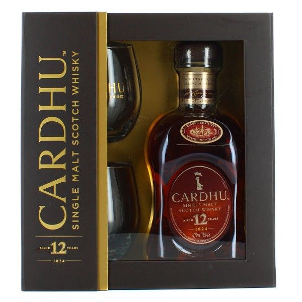 Coffret Cardhu 12 ans + 2 verres - Coffrets/cadeaux