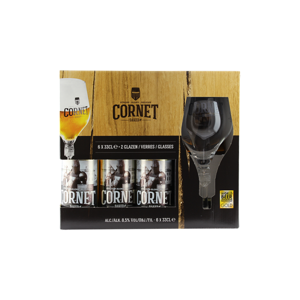 Coffret Cornet 6x33cl + 2 verres - Coffrets/cadeaux
