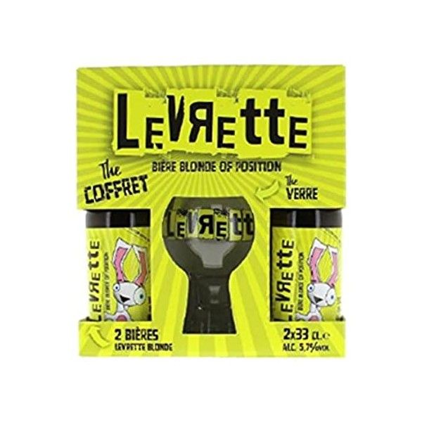 Coffret Levrette Blonde 2x33cl + 1 verre