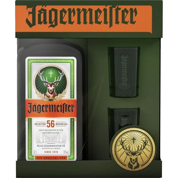 Jägermeister 70cl coffret deux verres - Coffrets/cadeaux