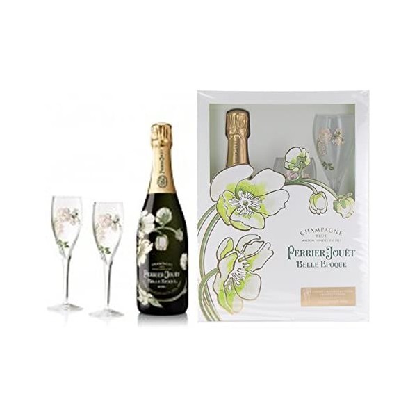 Coffret Perrier Jouet Belle Epoque 2008 + 2 flutes - Champagne