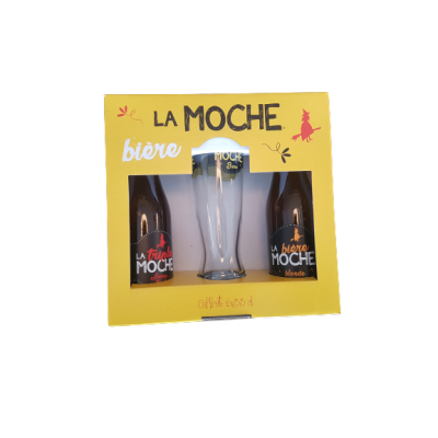 Coffret La Moche 2x33 cl + 1 verre - Coffrets/cadeaux
