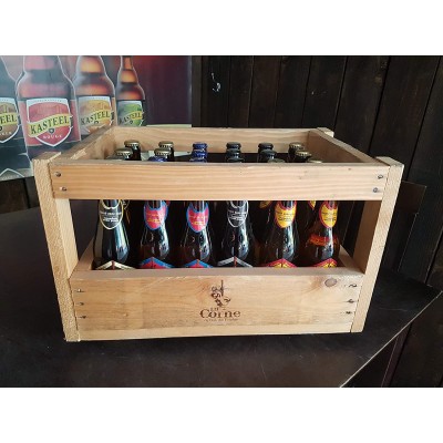 Caisse bois originale avec 24 bières La corne du Bois des Pendus - Bières
