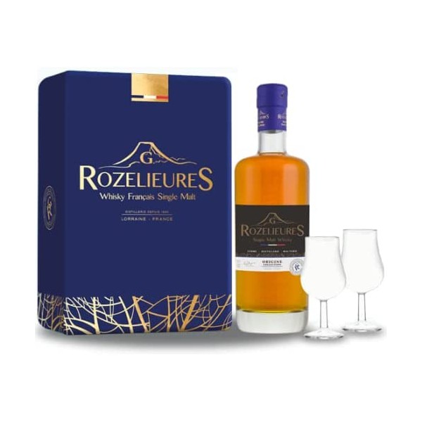 Coffret Rozelieures Single Malt Origine + 2 verres à Whisky - Whiskys