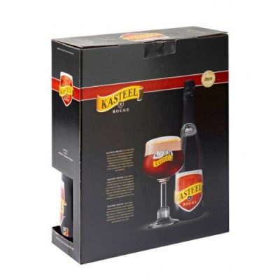 Coffret Bière Kasteel Rouge 2x75cl + 1 verre - Coffrets/cadeaux